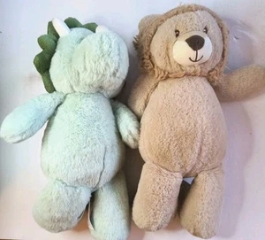 Lot of 2 KellyToy Plush Rattle Dino & Bear Baby Toys - Picture 1 of 11