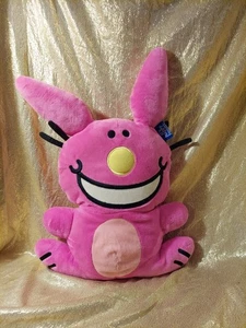 Vintage Jim Benton Plush, It's Happy Bunny Pink Y2K Stuffed Animal RARE Original - Picture 1 of 17