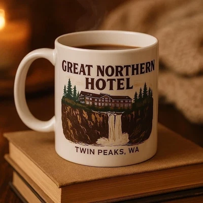 Twin Peaks Great Northern Lodge Mug – TV Show Ceramic Coffee Cup Gift