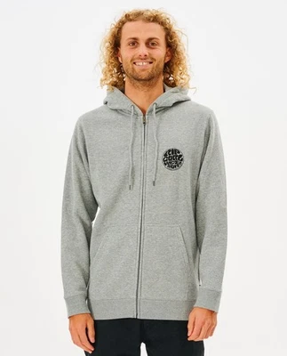 Rip Curl Hoodie Zip Fleece Men's Wetsuit Icon Grey Marle - Image 1 of 3