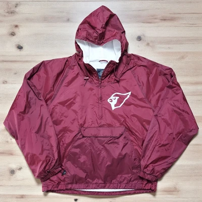 Pullover cortavientos vintage Cardinal Mooney High School XL Track calentamiento Foto 1 de 4