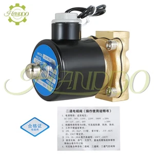 Brass Electric Solenoid Valve 1/2in NPT 12V DC Water Air Gas Viton NC 12VDC - Picture 1 of 11