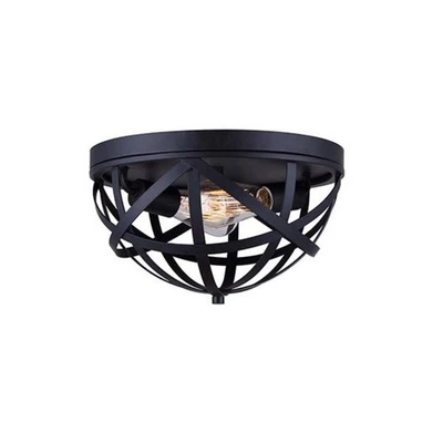 Canarm IFM567A13-C Black Gigi 2-Light 13"W Flush Mount Ceiling Fixture - Image 1 of 2