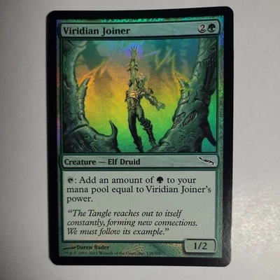 FOIL  VIRIDIAN JOINER ELF DRUID   MIRRODIN  MTG MAGIC GATHERING NM / UNPLAYED - Image 1 of 2