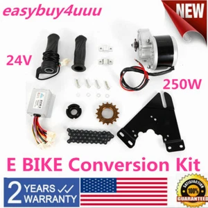 24V 250W ELECTRIC BICYCLE MOTOR KIT 16-28" E-BIKE CONVERSION KIT SIMPLE DIY BIKE - Picture 1 of 12