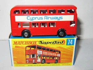 MATCHBOX SUPERFAST No.74 DAIMLER BUS 'CYPRUS AIRWAYS' MINT/PERFECT MIB - Picture 1 of 9
