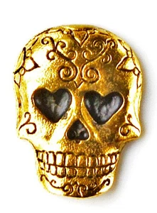 Day of the Dead Skull Lapel Pin - QHG1 - Picture 1 of 7