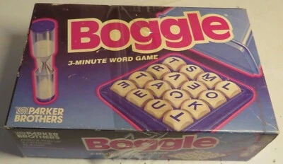 Vintage BOGGLE Parker Brothers 3 Minute Word Game 1992 Complete 0384 Used Family - Image 1 of 4