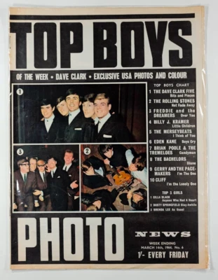 Rolling Stones PATTIE BOYD Beatles DAVE CLARK 5 The Ronettes TOP BOYS magazine 8 - Image 1 of 4