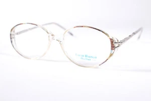 Occhiali Lucia Bianco Celia JV130 trasparenti/marroni ovali bordo intero vintage donna nuovi - Foto 1 di 4