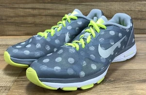 Nike Dual Fusion Athletic Walking Running Gray/Volt Polka Dot Shoes Women’s 6 - Picture 1 of 12