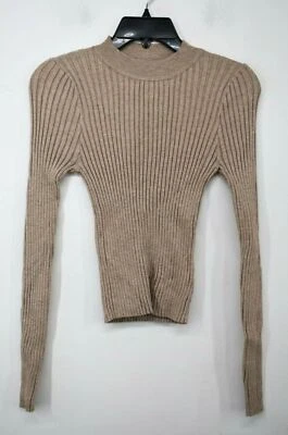 Suéter pulôver feminino Asos gola redonda manga longa ajuste confortável malha cabo 8 - Imagem 1 de 4