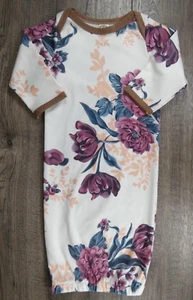 Baby Girl Clothes 0-3 Month Silk Beautiful Flower Sleep Gown - Picture 1 of 5