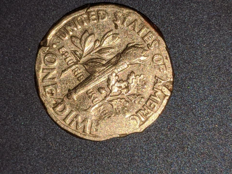 1995 US Dime Error Coin D mint Cover