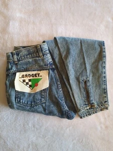 Vtg Jeans 1980s High Rise Acid Stone Wash Zipper Leg Sz 13/14 NWT Gadget Brand - Imagen 1 de 8