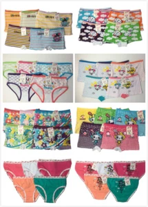 Lot of 5 Cute Girl Panties Briefs Short Boy's Short Underwear - Picture 1 of 9