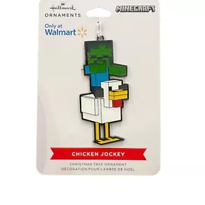 Hallmark Minecraft Chicken Jockey Metal Enamel Christmas Ornament NEW Gift - Picture 1 of 5