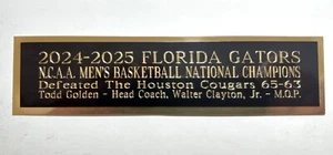 Florida Gators 2024-2025 Champs Typenschild für ein Basketball Trikot Etui 1,5 x 8" - Bild 1 von 12