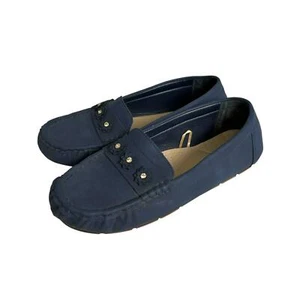 Alexis Bendel Damen Driving Loafer Schuhe bequem blau geblümt 7W Weite - Bild 1 von 12
