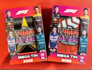 2022 TOPPS TURBO ATTAX FORMULA 1 F1 Racing 2x MEGA Tins (SEALED) - 132 Cards - Picture 1 of 2