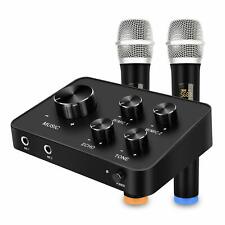 New Rybozen K201 Karaoke Microphone Mixer System Set Dual Uhf Wireless Mic Hdmi