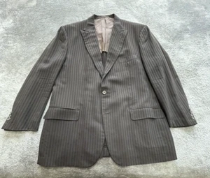 ISAIA | Black Brown 3/2 Peaked Lapel SPORT COAT | HAND MADE IN ITALY | 58 EU - Picture 1 of 8