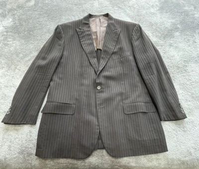 ISAIA | Black Brown 3/2 Peaked Lapel SPORT COAT | HAND MADE IN ITALY | 58 EU - Image 1 of 4