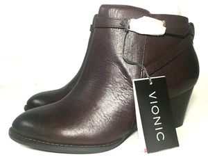 Vionic Womens Size 5 Upright Upton Ankle Boot Java Leather Heel Comfort New Shoe - Picture 1 of 7