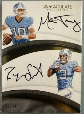 MITCHELL TRUBISKY RYAN SWITZER 2017 Immaculate Collection Dual Autographs 06/25 - Image 1 of 2