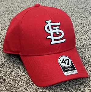 Gorra de los Cardenales de San Luis 47 Marca MVP Roja Ajustable con Correa MLB Nueva STL - Imagen 1 de 7
