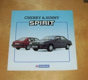 NISSAN CHERRY SPIRIT & SUNNY SPIRIT SALES BROCHURE Feb 1986 Nissan UK issue - Picture 1 of 3
