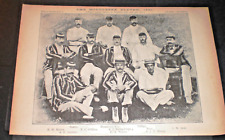 THE MIDDLESEX ELEVEN 1891 v Surrey with team names - Original cricket print