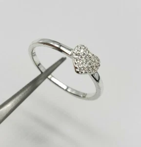NEW Sterling Silver Ring Size 7 Womens Small Heart Love BF Friendship Teen Girl - Picture 1 of 8