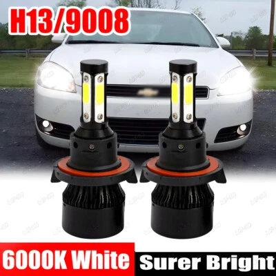Kit de faros LED blancos 9008 para Chevy HHR 2006-2011 - 2X 6000K bombillas altas/bajas Foto 1 de 4