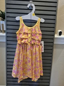 Jona Michelle Yellow Floral Summer Dress Size 5 - Picture 1 of 6