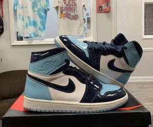 Jordan 1 High UNC Patent Größe 10,5 W (9 Herren, gebraucht) - Bild 1 von 9