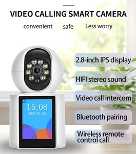 WIFI Video Calling Camera With 2.8 Inches Screen Baby Monitor Security - Picture 1 of 5