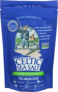 Sal marina celta, bolsa resellable tierra fina, 8 oz - Imagen 1 de 8