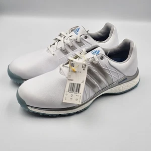 Adidas Tour360 XT-SL Womens Spikeless Golf Shoes Sz 9 NWT White Silver Blue - Picture 1 of 14