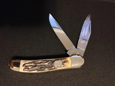 Bulldog Kentucky Thorobred Solingen Germany Bone Copperhead Pocket Knife  - Image 1 of 4