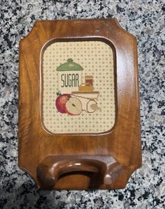 Vintage Wooden Oil Kerosene Lamp Holder Farmhouse Primitive Kitchen Kitsch 7x10" - Picture 1 of 13