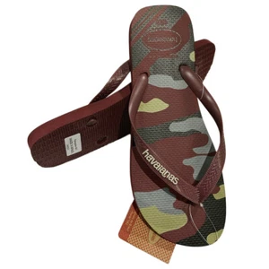 NWT HAVAIANAS MSRP $29.99 MEN'S RED BEACH THONG FLIP FLOPS SANDALS - Picture 1 of 3