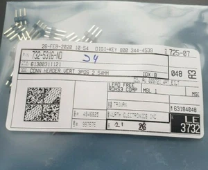 WURTH ELECTRONICS 61300311121 CONN HEADER VERT 3-POS 2.54mm 21/PK (IN6S6B3) - Imagen 1 de 1