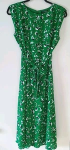 Ralph Lauren Women Maxi Dress Green White Floral Belted Lined Summer Colorful 2 - Picture 1 of 14