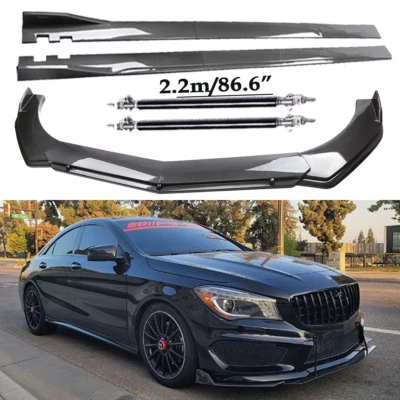 For Mercedes-Benz CLA250 Carbon Fiber Front Bumper Lip Spoiler & Side Skirt — 第 1/4 张图片