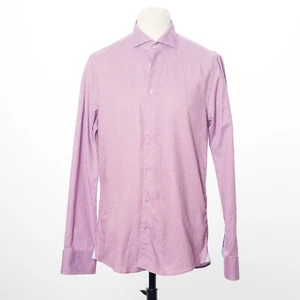 STENSTROMS Shirt Pink Medallion Print Cutaway Collar Men's 41/16 - Picture 1 of 5