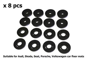 Carmats Round Fittings Fixation Clips for VW Floor Mat Fasteners Holder 8pcs - Picture 1 of 11