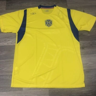 Новый без ЯРЛЫКОВ Мужская Xara Бразилия футбол Джерси рубашка размер L короткий рукав желтый w/синий - Изображение 1 из 2