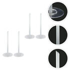  4 Pcs White Plastic Ice Cream Stand Cake Support Rods Display Rack Mini Boards