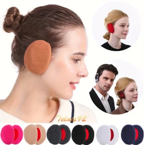 Bandless Ear Warmers/Earmuffs Winter Ear Covers Outdoor Fleece Ear Muffs Unisex - Picture 1 of 35